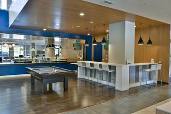 Clubhouse with Wrap Around Bar and Pool Table